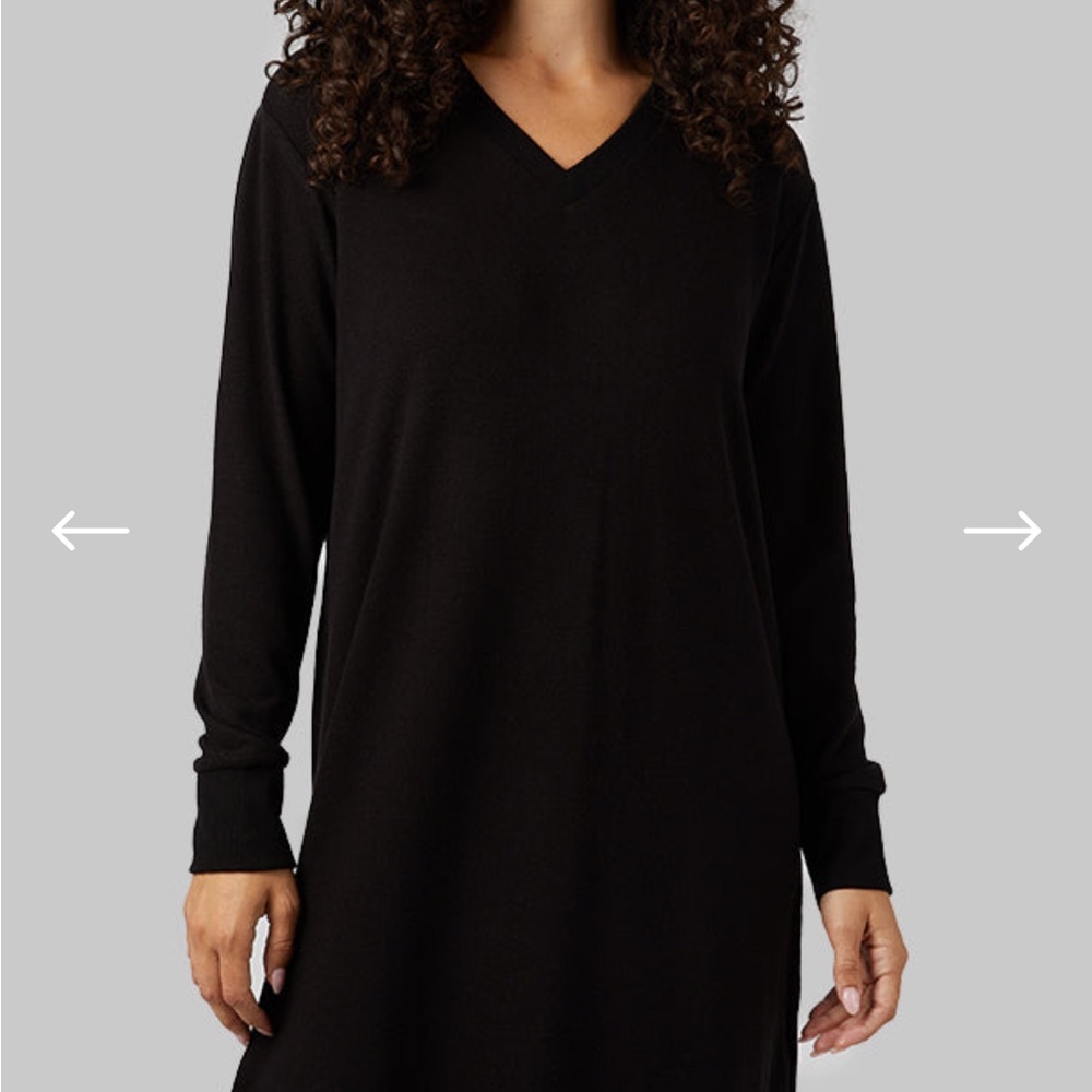 32 Degrees Black Long Sleeve Shift Dress